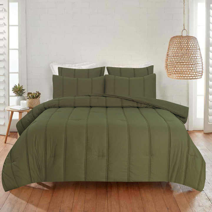 Modern Design Washable Quilted Cotton Bedspread Quilt Style King Size Bedding Set 