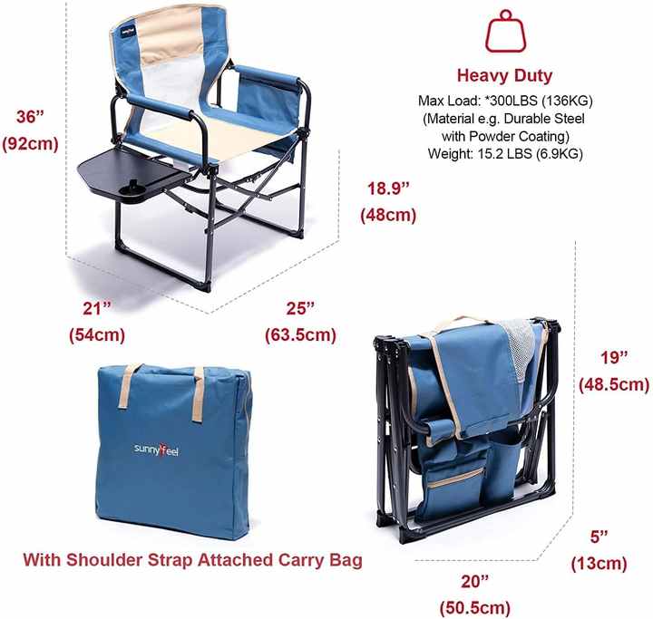 Portable folding camping chair. 