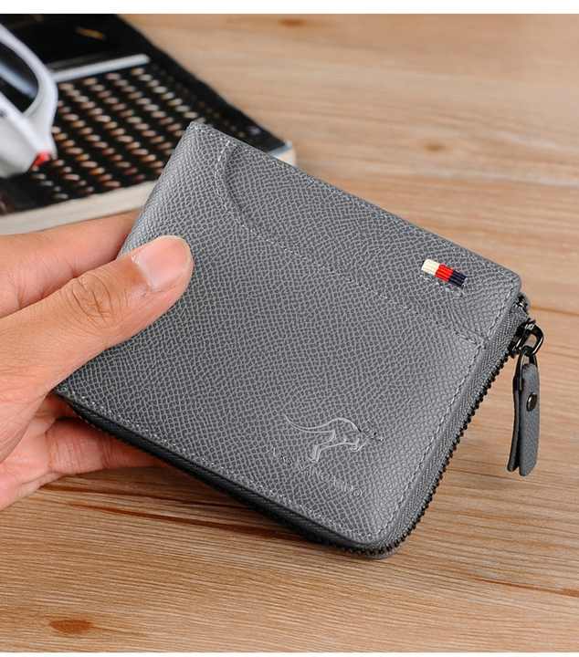 محفظة رجالية جلدية رفيعة بتصميم مصمم . Designer Slim Leather Men's Wallet, RFID Blocking