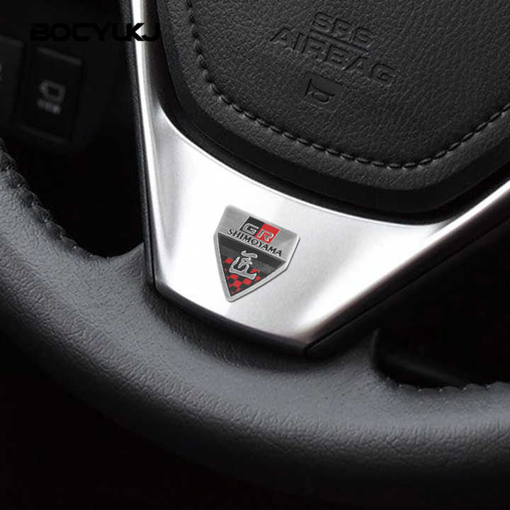 GR ملصق ملصق تزيين عجلة القيادة للسيارة . GR Car Steering Wheel Decoration