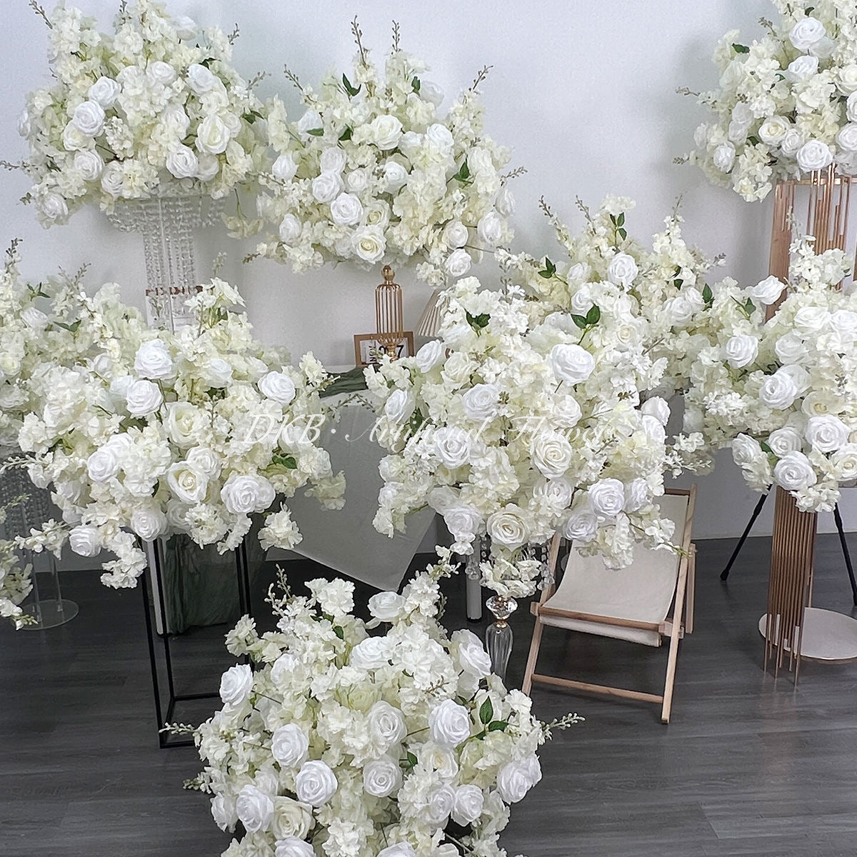 Flower ball wedding decoration pink white