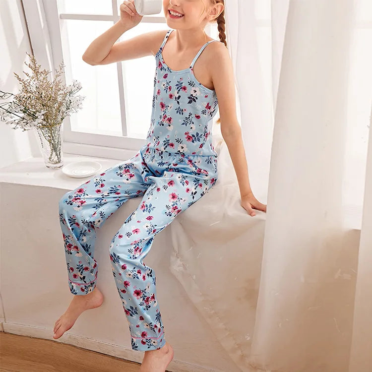 Girls' Summer Pajamas Long Sleeve 