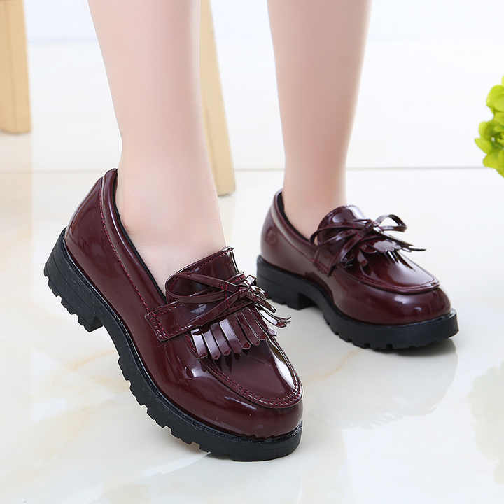 New leather shoes for children 