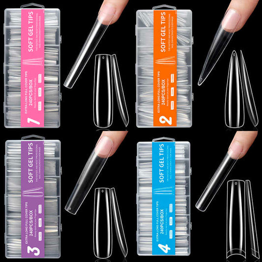 transparent artificial nails 