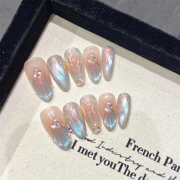 أظافر أكريليك شفافة Clear Spring Acrylic Nails