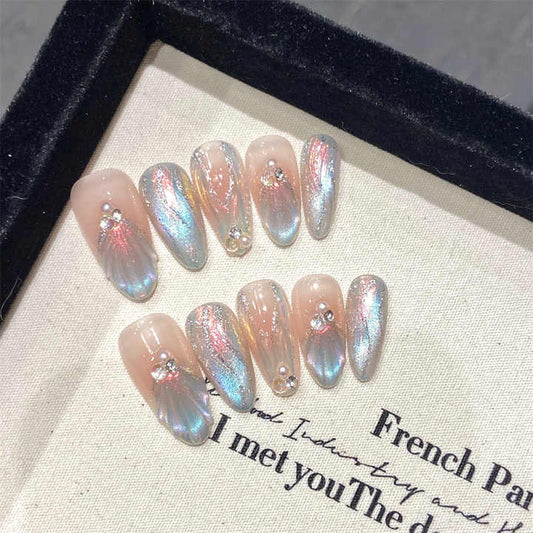 أظافر أكريليك شفافة Clear Spring Acrylic Nails