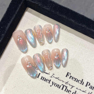 أظافر أكريليك شفافة Clear Spring Acrylic Nails