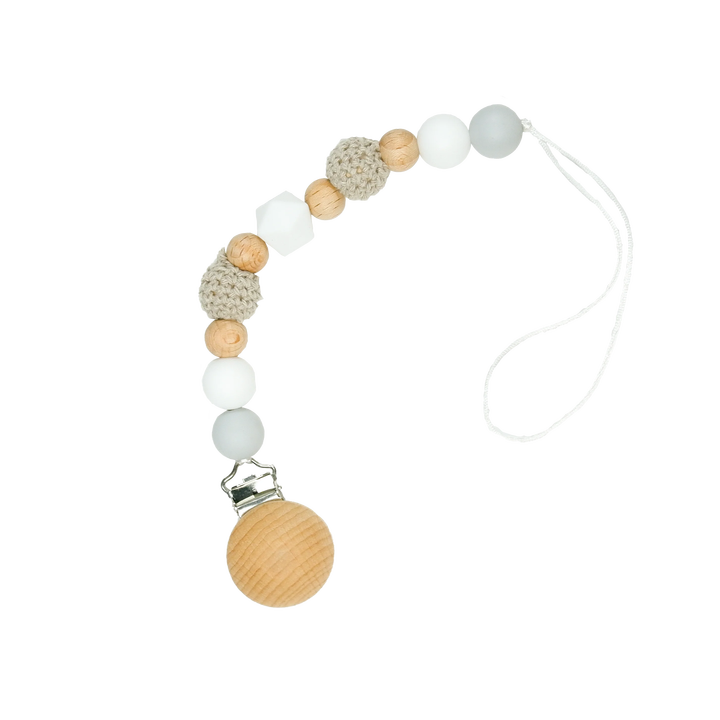 Custom Anti-drop Pacifier Chain Baby Pacifier Chain Clip Wooden Pacifier Chain for Baby 