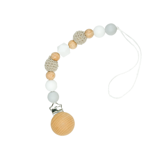 Custom Anti-drop Pacifier Chain Baby Pacifier Chain Clip Wooden Pacifier Chain for Baby 