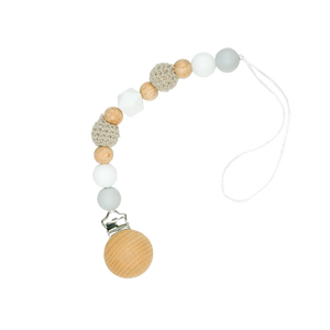 Custom Anti-drop Pacifier Chain Baby Pacifier Chain Clip Wooden Pacifier Chain for Baby 