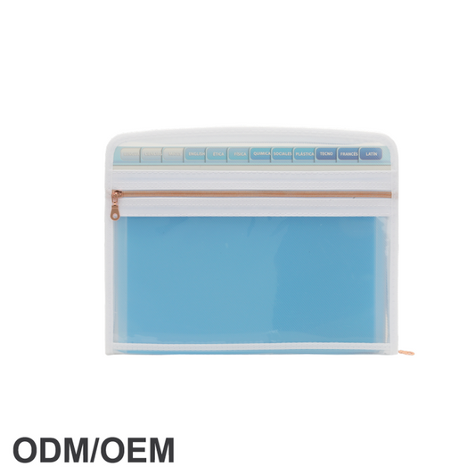 Custom Design 13 Pocket Expanding Zipper File Folder for School Students B Material Bag 