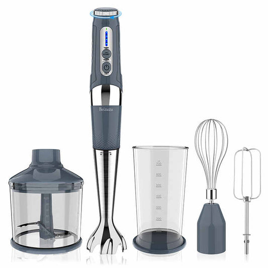 4 in 1 Mini Cordless Hand Blender for Fresh Juices Professional Electric Handheld Portable Kitchen Blender 