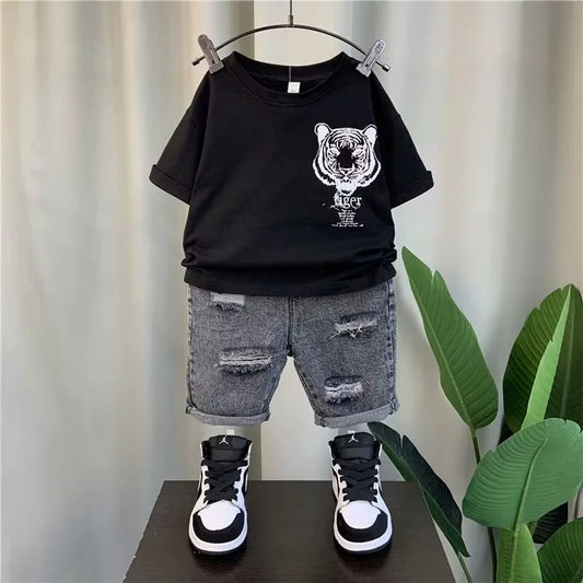 ملابس أولاد جديدة للأطفال ناعمة كرتونية