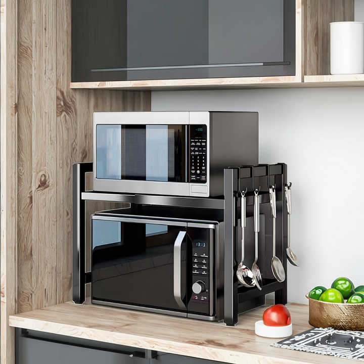 Home microwave oven rack, home kitchen standing type for storage purpose 