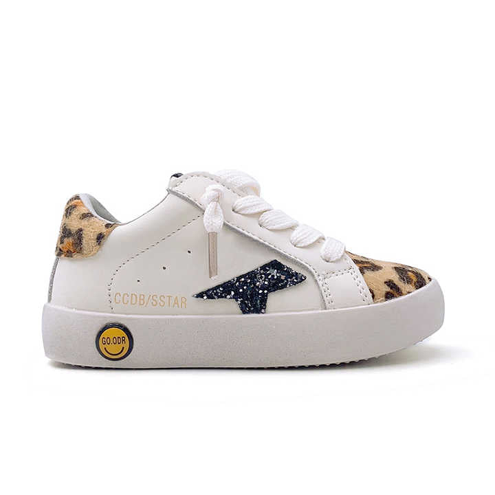 أحدث أحذية رياضية للفتيات الصغار من جلد النمر ، أحذية رياض, stylish toddler sneakers, star shoes, wholesale children's shoes, custom casual shoes