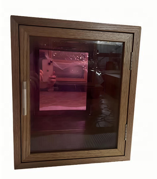 Floating wine display wall 