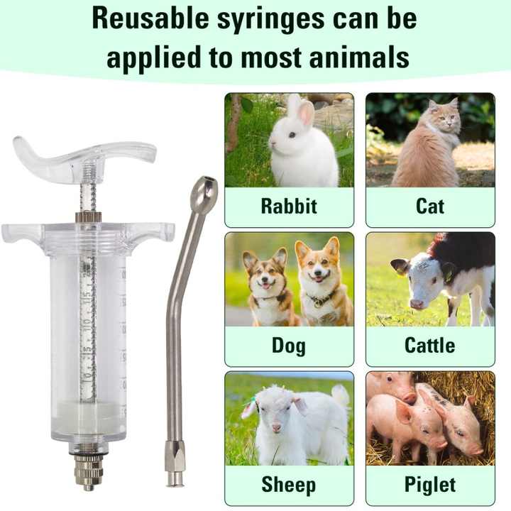 Hand Feeding Syringe Animal Feed Dispenser Veterinary. محقنة تغذية يدوية، موزع علف الحيوانات، محقنة أنبوبية من