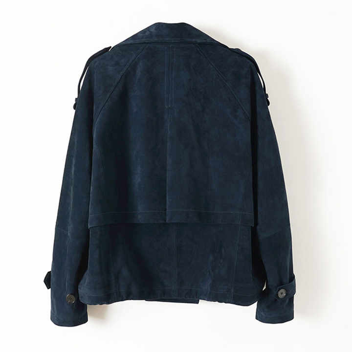 Jancoco New Arrival Cropped Motorcycle Leather Coat.  معطف جلدي قصير جديد من Jancoco للدراجات النارية، جاكيت جلد