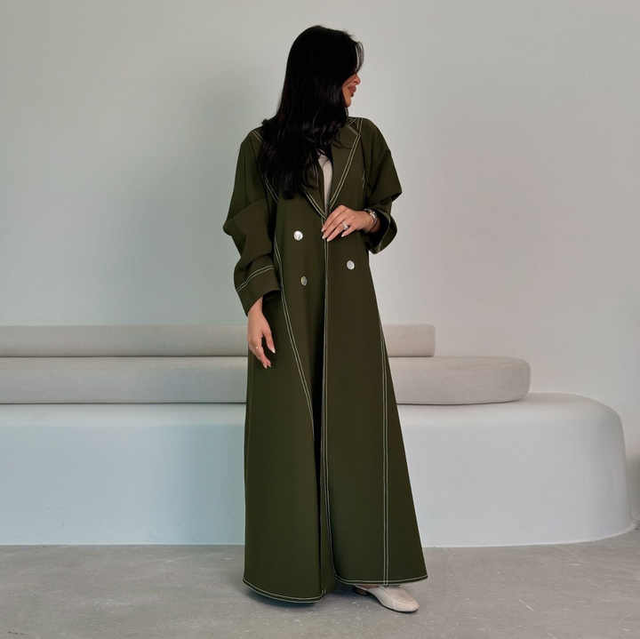 عباية ملونة  عصرية طويلة