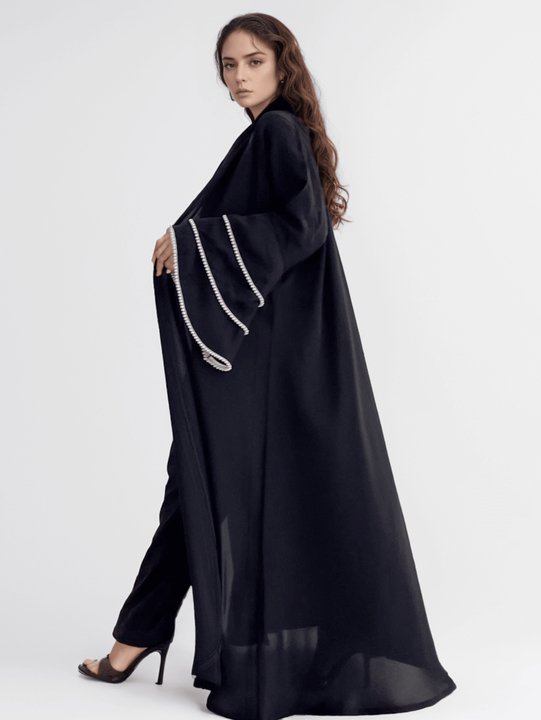 Luxury black abaya for women 