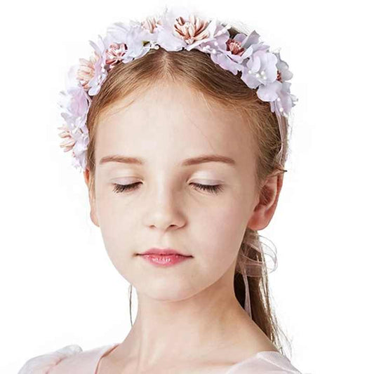 اكسسوارات شعر عصابة شعر على شكل زهرة للفتيات الحوريات