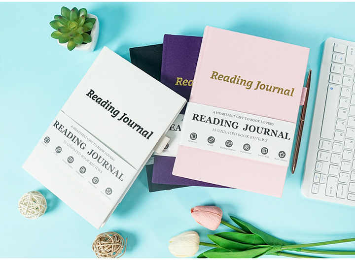 Wholesale Reading Journal Undated Planners Hardcover Fabric Cover Diary Notebook Sublimation Book for Book Lovers 