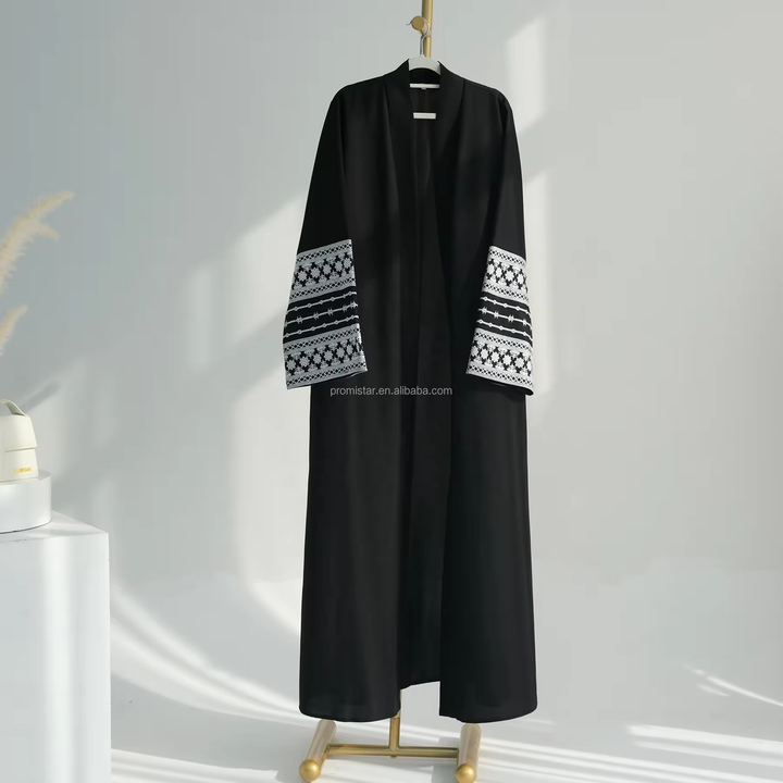 PROMISTAR Oversized Embroidered-عباية بروميستار كبيرة