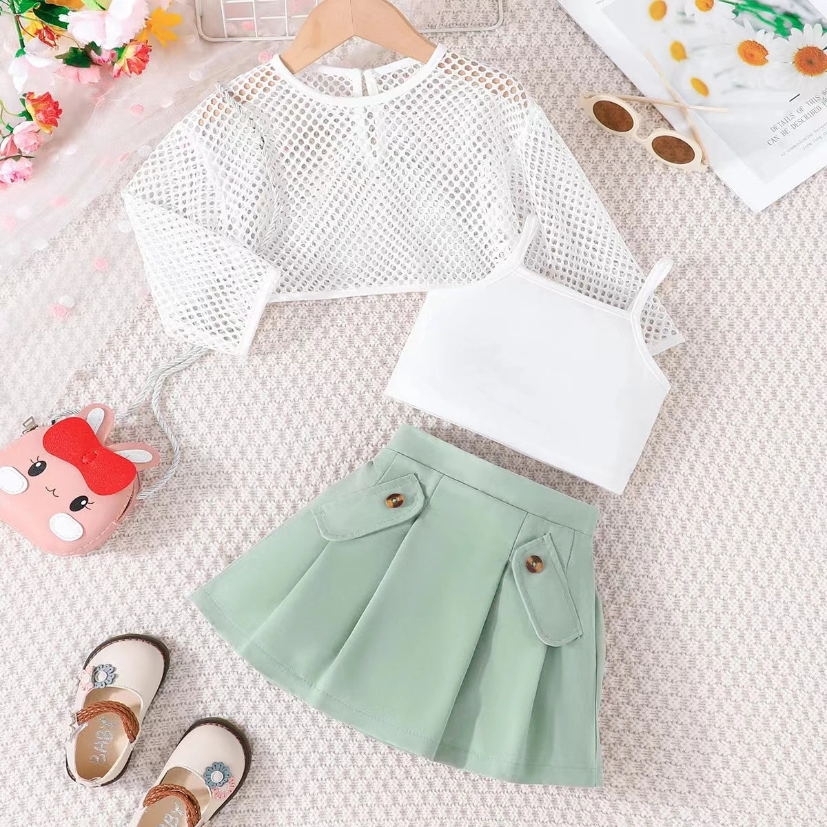 Summer Baby Girls Clothes Long Sleeve Mesh 