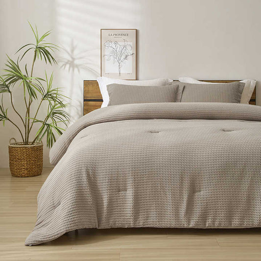 High Quality Waffle Weave 3 Piece Duvet Set. 