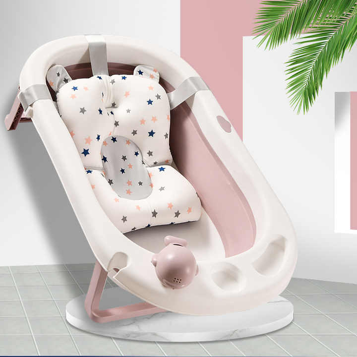 Baby Supplies Easy Storage Plastic Portable Foldable Baby Bath Tub Set for Infants Bathing 