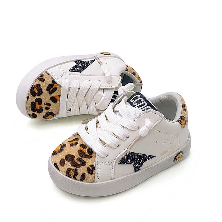 أحدث أحذية رياضية للفتيات الصغار من جلد النمر ، أحذية رياض, stylish toddler sneakers, star shoes, wholesale children's shoes, custom casual shoes