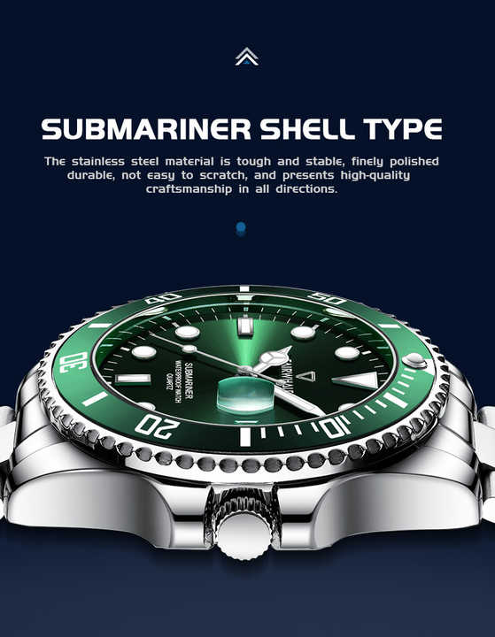 علامة Fairwhale ساعة معصم الأزياء تقويم  . Fairwhale Brand Fashion Wrist Watch Calendar Green and