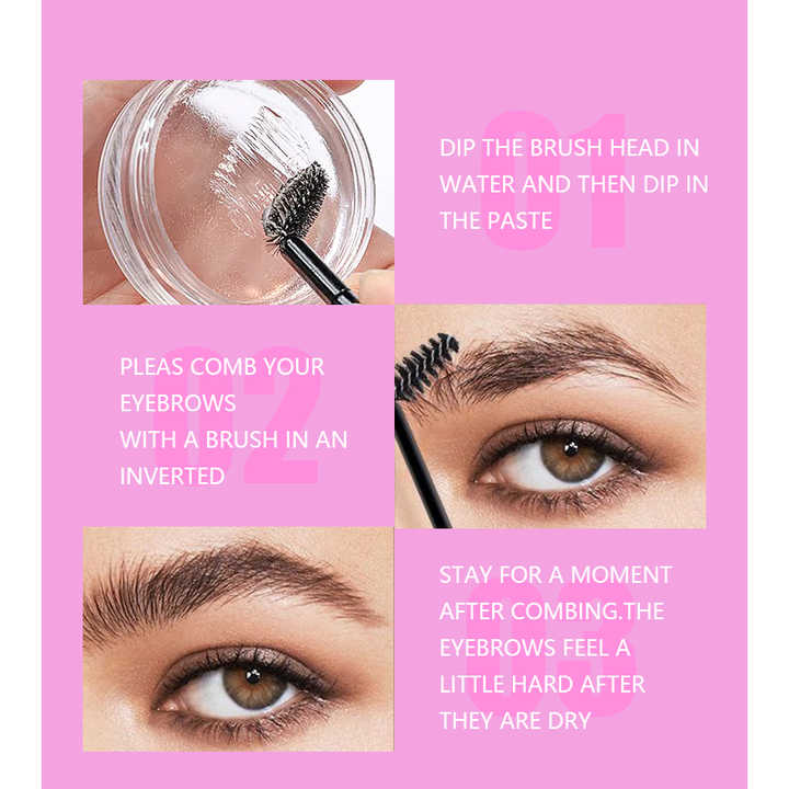 Eyebrow gel fixing and cleaning 