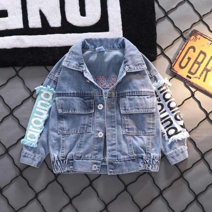 2021 Spring Autumn Boys Denim Jeans Suit Kids 