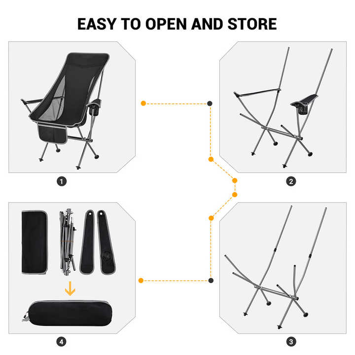 Lightweight, compact and lightweight 7075 armchair 