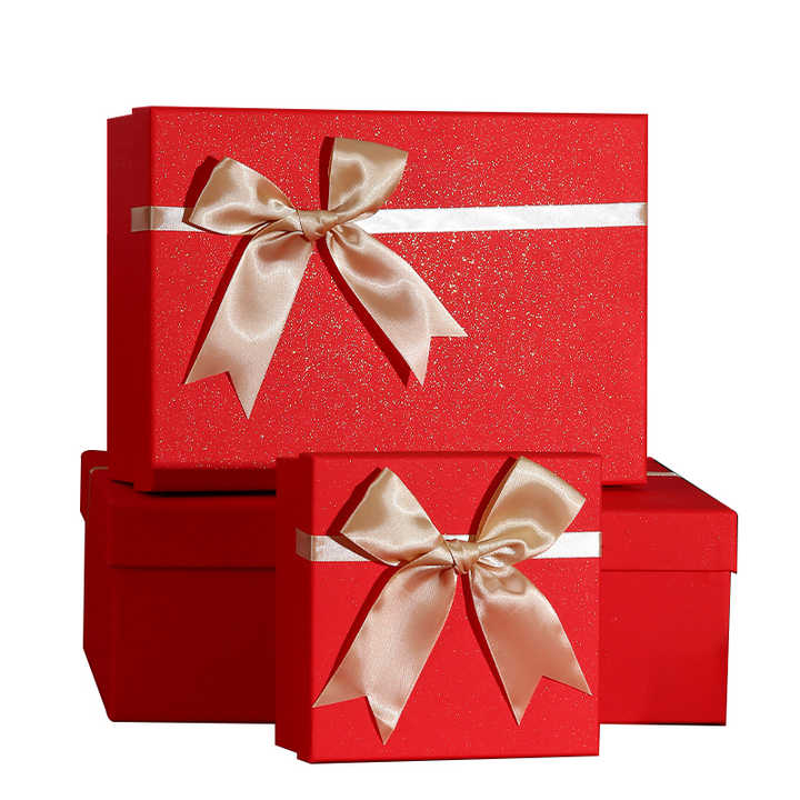 Free Sample Red Christmas Gift Box Wedding Gift Box 