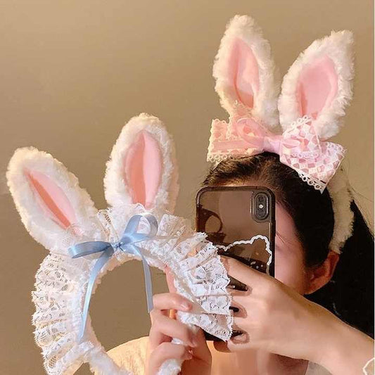 Pink lace bow baby accessories 