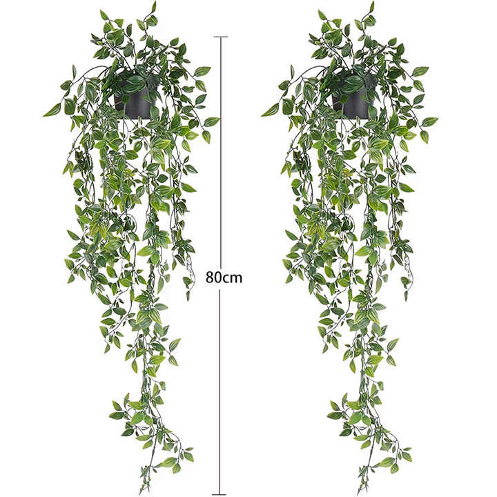 Artificial Snow Beans Green Plastic Rattan Leaf Pod for 