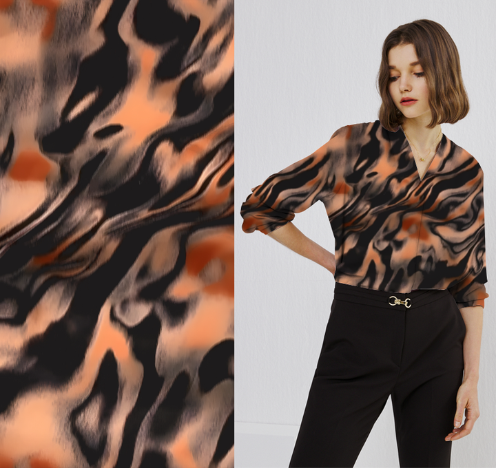 Shirt for Girls' Dresses- Women's Printed Chiffon Shirt