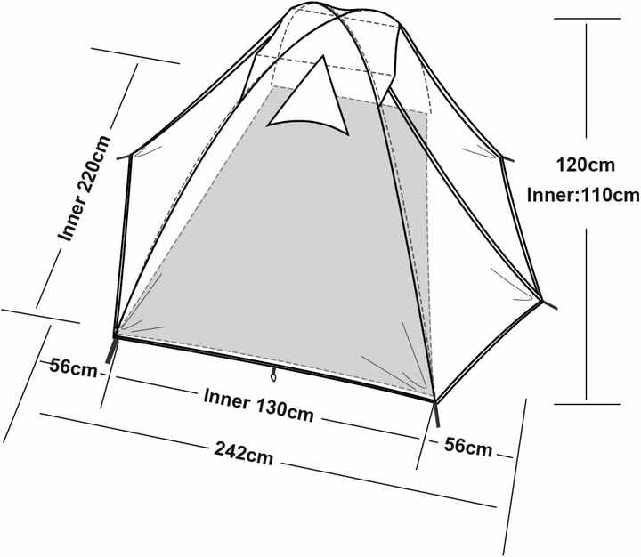 WOQI Professional Waterproof Windproof Lightweight Tent. 
