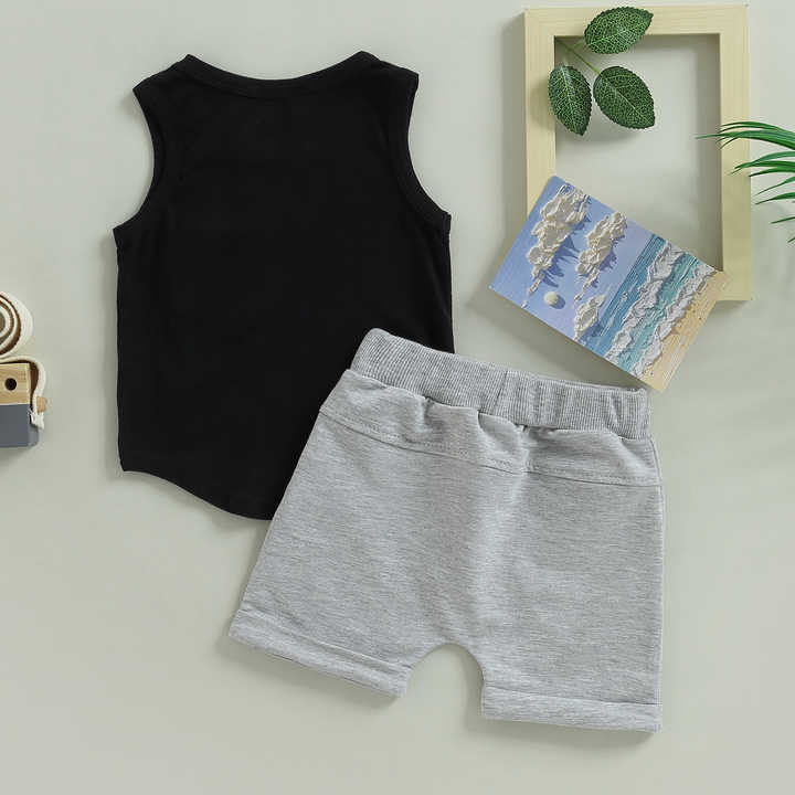 Black White Summer Clothing Set 