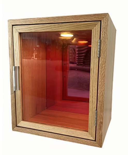 Floating wine display wall 