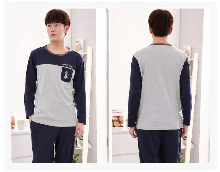 Men's cotton pajamas 
