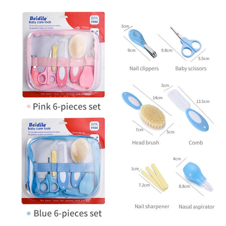 Complete Set of Baby Care Bag Nasal Rinse Kit for Mother and Baby Wash 6 Pieces 