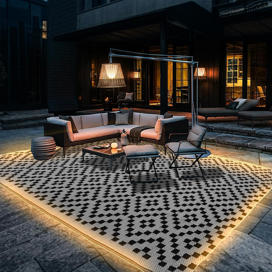 سجادة سجادة مخصصة في الهواء الطلق مع أضواء شريطية ارضيات