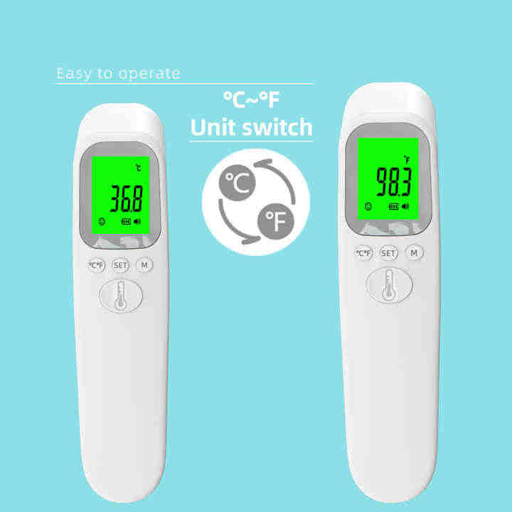 An infrared -handcrafted digital tradition infrared forehead and body thermometers with alarm 