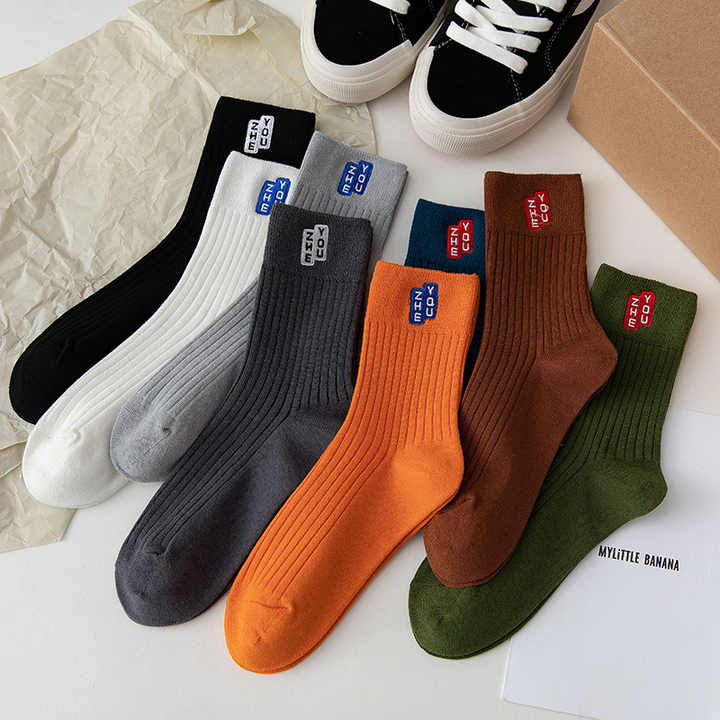 Cute Cartoon Pattern Embroidered Heart Stars Knee High Socks 