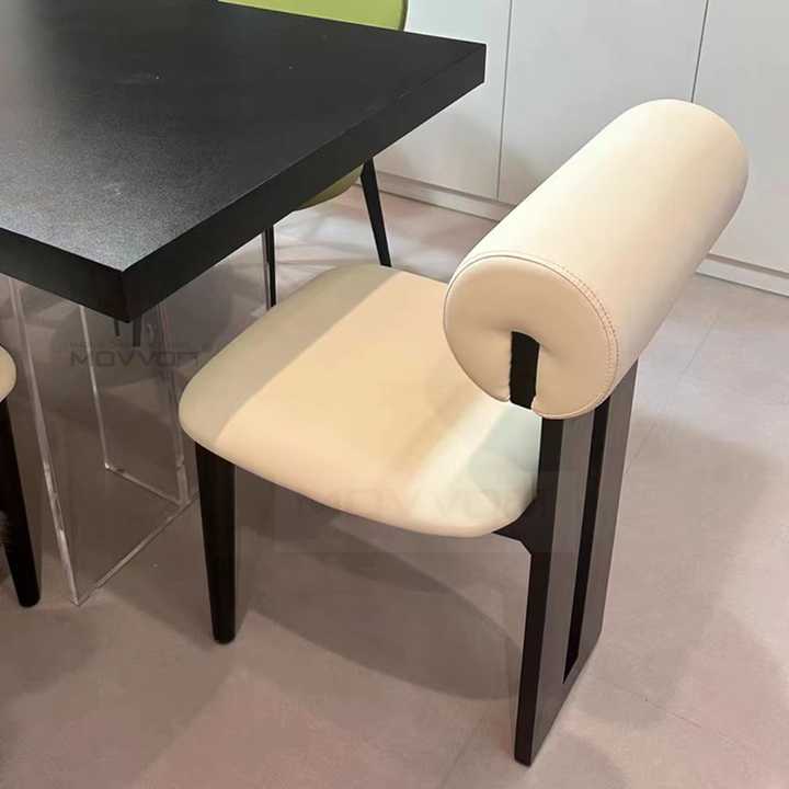 Modern Minimalist Solid -كرسي طعام خشبي