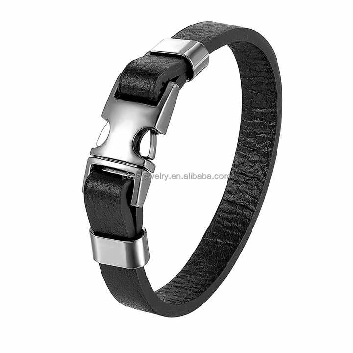 POYA Men's Handmade Leather Bracelet, 