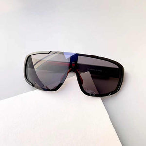Women's Slimming Large Frame Sunglasses Outdoor Mountaineering Cycling Sports Windproof Eye Protection Ski Goggles Silver 